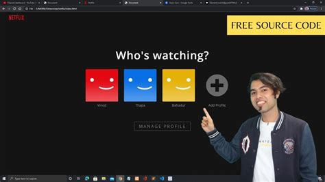 Create Netflix Profile Page Using Html Css And Javascript In 2021