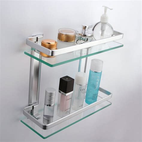 Besides good quality brands, you'll also find plenty of discounts when you shop for bathroom glass shelf during big sales. KES Bathroom 2-Tier Glass Shelf with Rail Aluminum and ...
