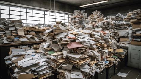 Big Pile Of Papers Piled Up In An Office Background A Lot Of Letters