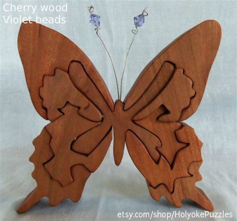 Butterfly Jigsaw Puzzle In Cherry With Crystal By Holyokepuzzles Met