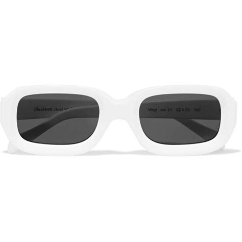illesteva vinyl square frame matte acetate sunglasses 265 liked on polyvore featuring