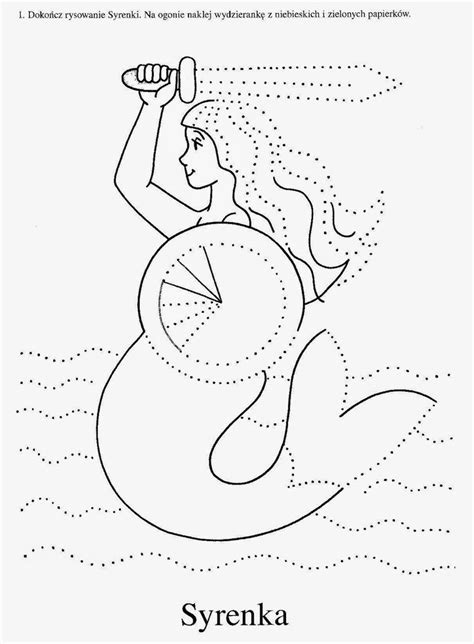 Syrenka Warszawska Godlo Sketch Coloring Page