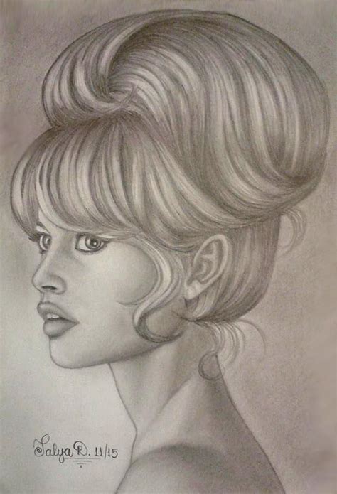 Graphite Drawing Of Brigitte Bardotall Rights Reserved To Talya Dthe
