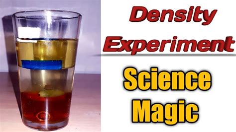 Water Density Experiments And Explanationscience School Project For