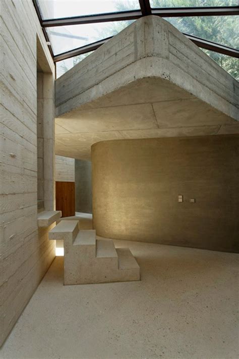 Concrete Tower House Minimalist Living Warm Aesthetic