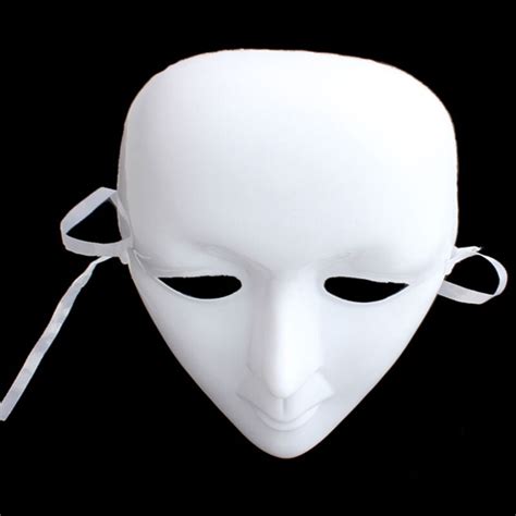 Scary Mask Plastic White Mask Ball Party Costume Halloween Mask Full