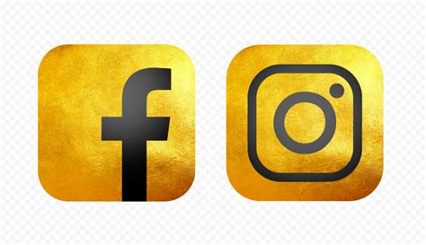 Hd Brushed Gold Facebook Instagram Square Logos Icons Png Citypng Hot