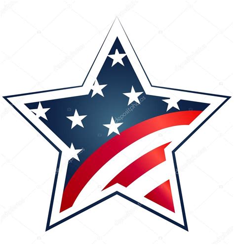 Dibujo De Bandera Estrella De Estados Unidos Diseño Del Símbolo De