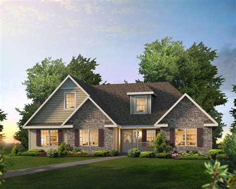 The Wiltshire Ranch Modular Home Exterior Rendering Village Homes
