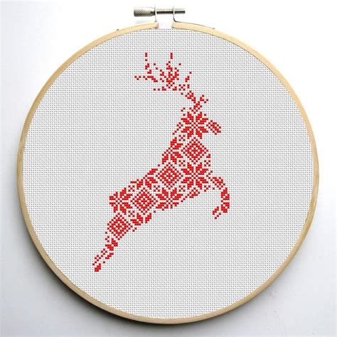 Nordic Reindeer Cross Stitch Pattern By Helenakovalchuk Craftsy