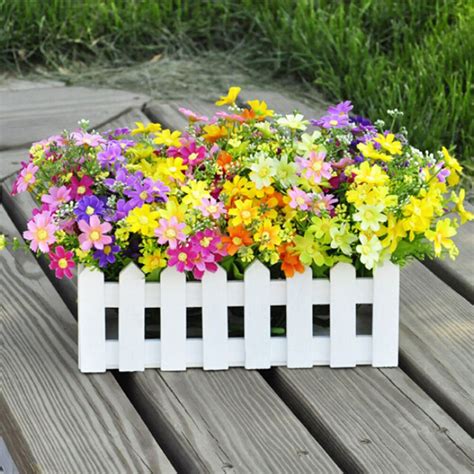 28 Heads Fake Daisy Cheap Real Touch Flower Plants Grass