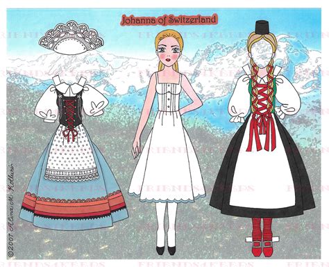 Printable Slovakian Folk Costumes Paper Doll Instant Digital Download