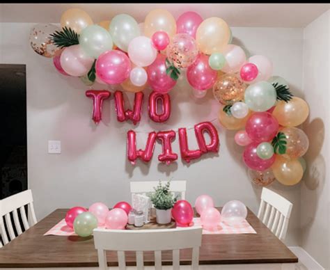 two wild birthday decorations wild two balloons tropical etsy