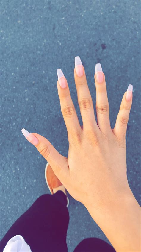 Long Clear Nails Coffin Shape Nails Acrylic Clear Acrylic Nails