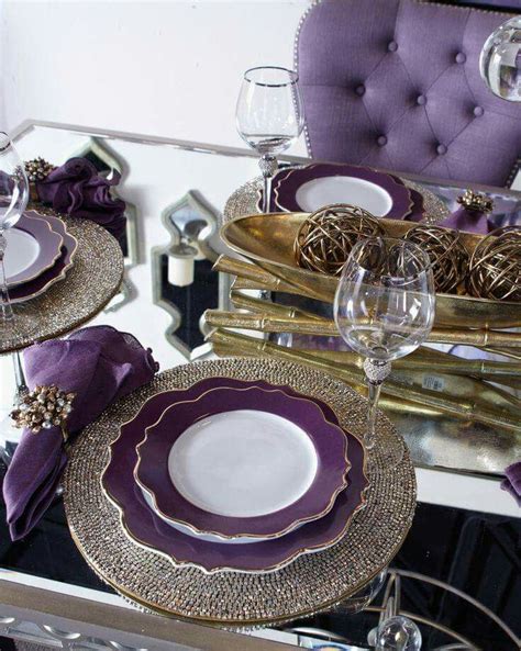 Pin By Laurel Pulvers Design On Purple Passion Purple Table Settings