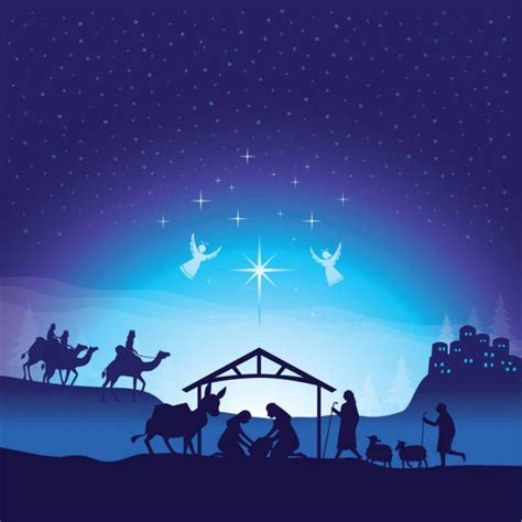 Vector Illustration Of Christmas Nativity Scene Artofit