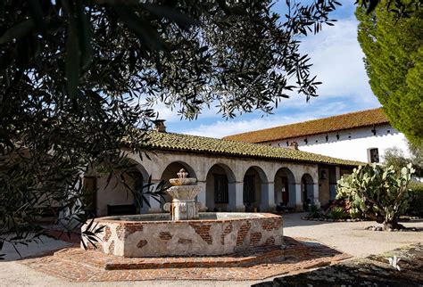 The Mission Of San Miguel Archangel In California Walking Among Birds