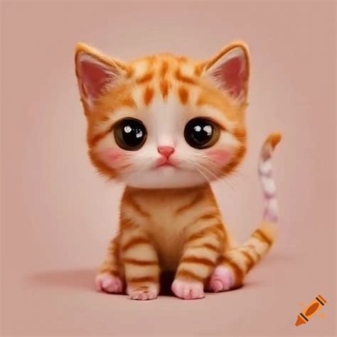 Kawaii Small Orange Tabby Kitten