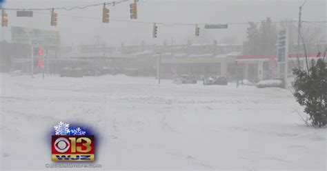 Blizzard Pummels Maryland Counties City Hit Hard Cbs Baltimore