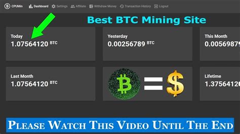 Mine Bitcoin In Minutes Free Bitcoin Mining Website Payment Proof YouTube