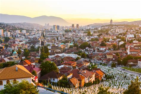 Sarajevo The Capital Of Bosnia And Herzegovina The Old The New And