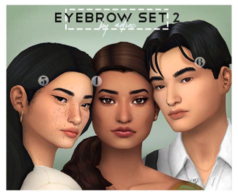 Eyebrows Set Sims 4 Maxis Match Mazfusion