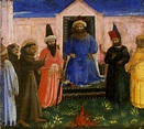 La prova del fuoco di San Francesco davanti al Sultano, 1435-40 circa ...