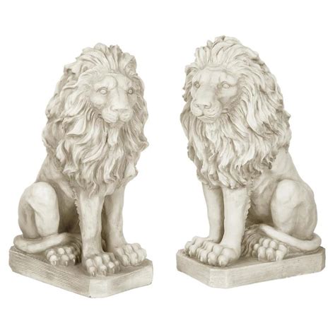 Lion Garden Statues At