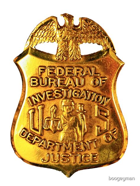 Fbi Badge By Boogeyman Redbubble