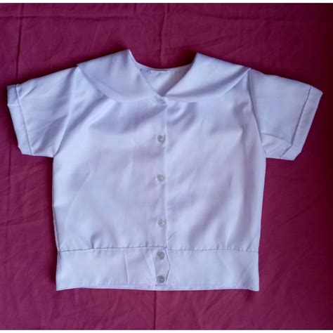 Uniform Blouse White Marinebaby Collar Shopee Philippines