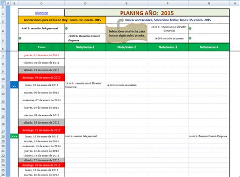 Planning Excel Gratis