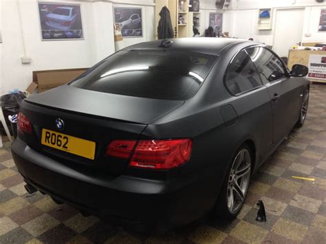 Bmw 320 D Wrapped Matte Satin Black By Wrapping Cars London