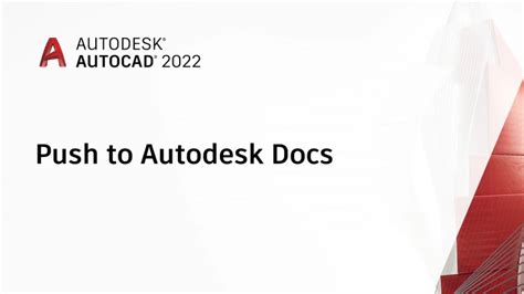 Autocad 2022 „push To Autodesk Docs Funkcij Youtube