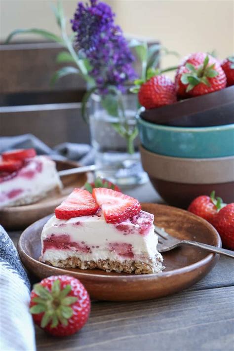 Dairy free, gluten free, soy free and sugar free recipes. Vegan Strawberry Cheesecake (Paleo) - The Roasted Root