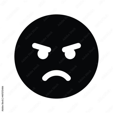 Angry Cartoon Face Emoji People Emotion Icon Vector Stock Vector