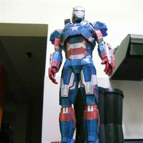 Jual Diy Papercraft Kertas Pola Iron Man Patriot 45cm Shopee Indonesia