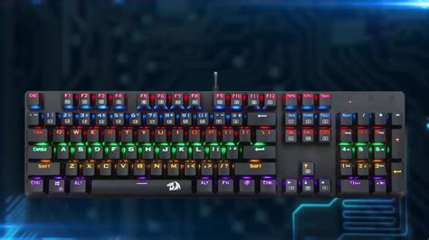 Redragon K208 Rainbow Backlight Blue Switch Keyboard Mechanical Gaming