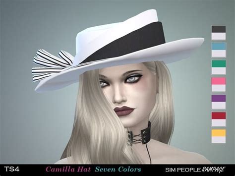 Lolabellesims Simpeoplerampage Camilla Hat Ts4 Sims 4 Sims Kids Maxi