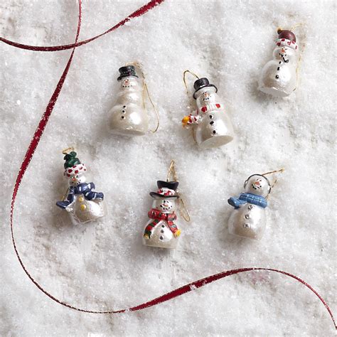 Mini Pearlized Snowman Ornaments Christmas Miniatures Christmas And