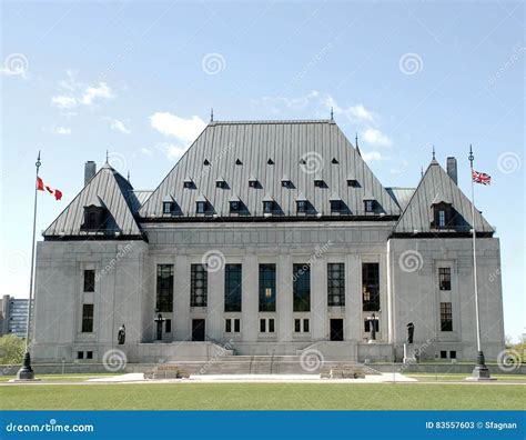Supreme Court Of Canada Ottawa Stock Image Image Of Lamp Flags 83557603