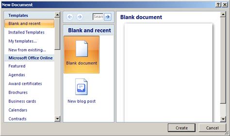 Microsoft Word 2007 New Document Template The Best Free