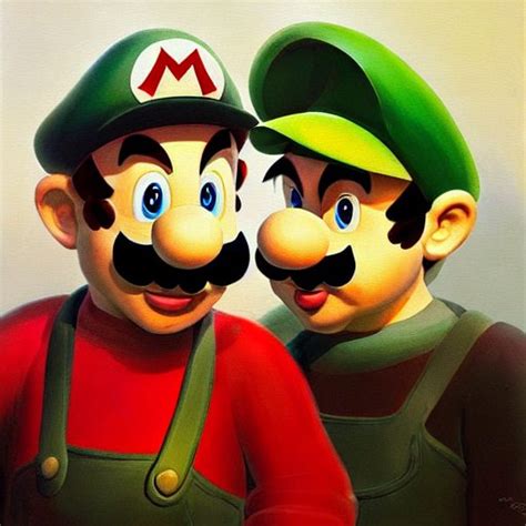 Stabilityaistable Diffusion · The Mario Brothers Painting By Craig