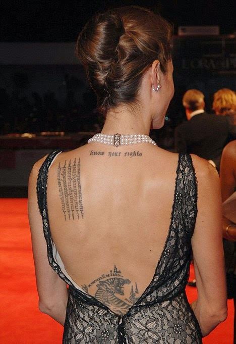 Angelina Jolie Back Tattoo New Back Tattoo Of Angelina Jolie