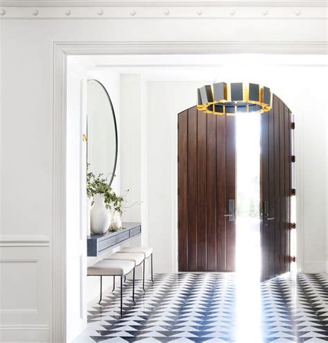 Alison Rose Euclid Artistic Tile Black And White Tiles Entryway