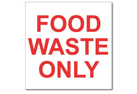 Food Waste Only Sticker Hhh Incorporated Waste Decals