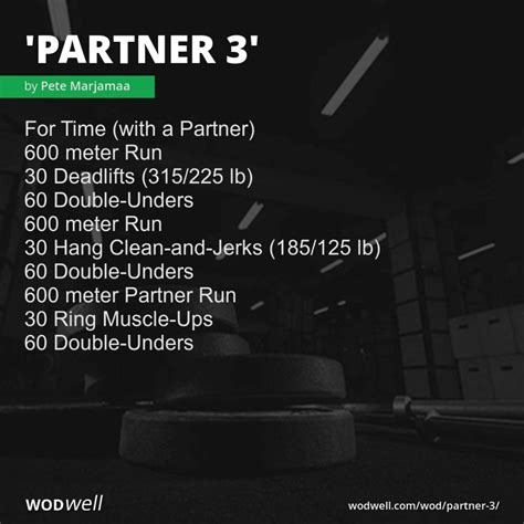 Partner 3 Workout Coach Creation Wod Wodwell Wod Workout Track Workout Workout