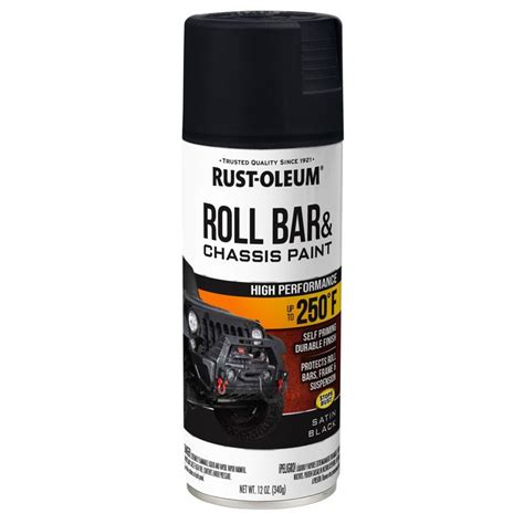 Rust Oleum Satin Black Roll Bar And Chassis Spray Paint 11oz