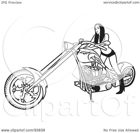Royalty Free Rf Clipart Illustration Of A Black And White Outline Of