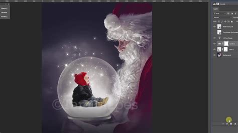 Enchanted Eye Creations Snow Globe  Version Santa Photoshop Tutorial