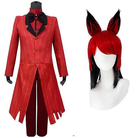 Anime Hazbin Hotel Cosplay Alastor Costume Women Men Full Set Red
